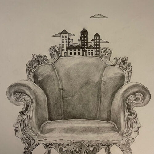 3 Clouds and a Chair by Leah Langefeld