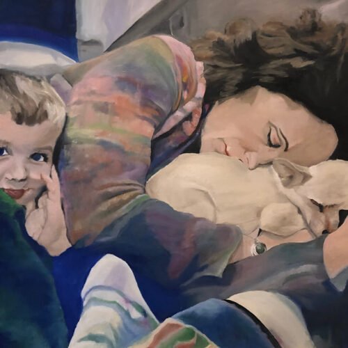 Justine Napping by Leah Langefeld